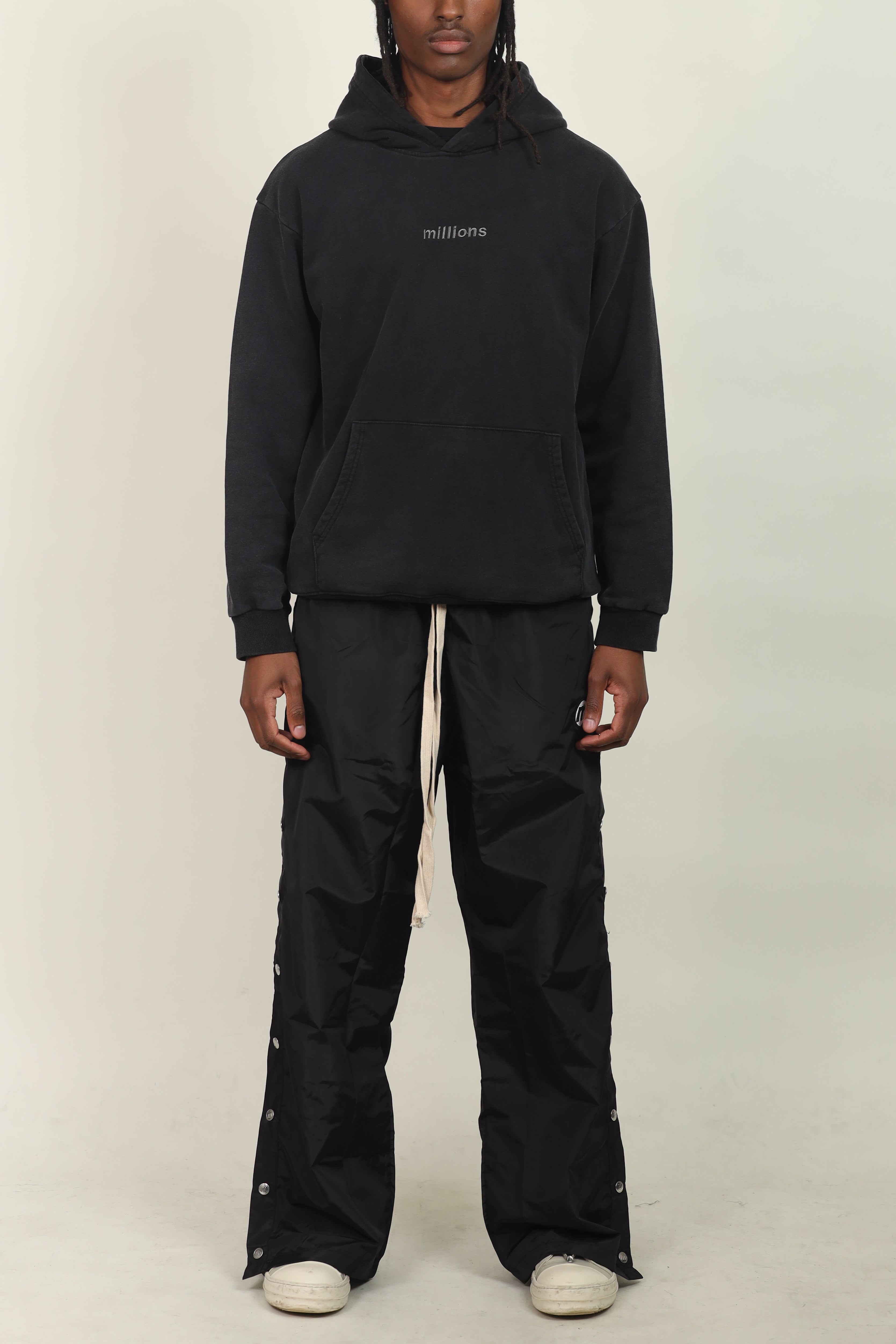 SIDE SNAP DOUBLE M NYLON PANTS *Ready to Ship*